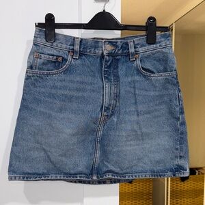 & Other Stories Blue Denim Mini Skirt